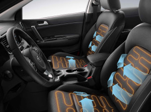Kia Sportage - vyhřívané a ventilované kožené sedačky